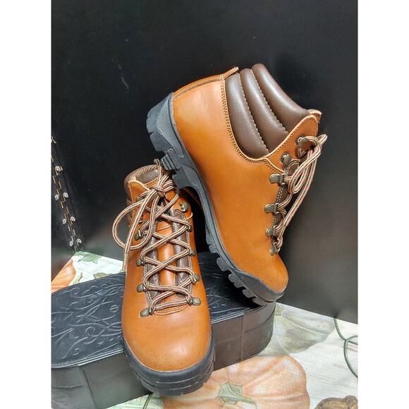 Zamberlan Ladies Hiking Brown Boots Size US 8 1/2  39 Vibram soles Style A306 - Picture 2 of 7